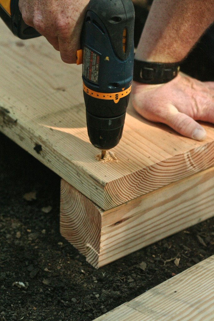 how to build a wood raised bed planter box diy backyard