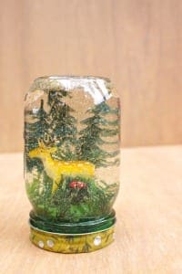 How to Make a Winter Woodland Snow Globe