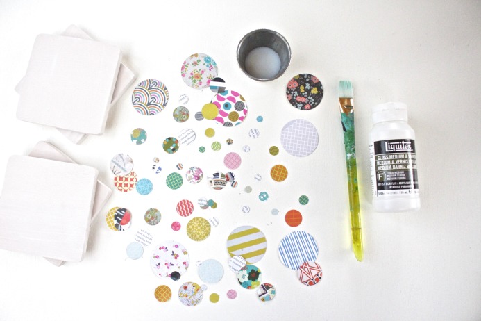 How to Make DIY Circle Confetti Coasters with Sizzix from Dear Handmade Life