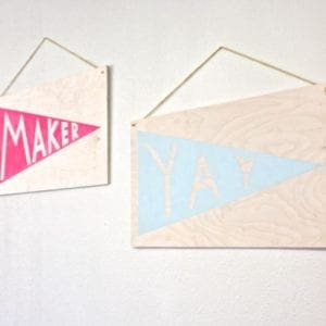DIY Wood Pennant Print