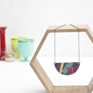 DIY Geometric Vinyl Necklace Tutorial