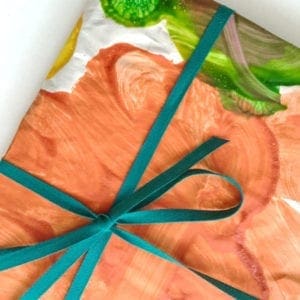 DIY Finger Painted Gift Wrap
