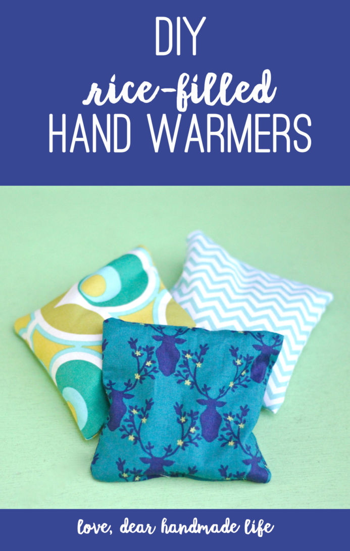DIY rice hand warmers from Dear Handmade Life