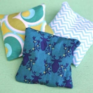 DIY rice-filled hand warmers