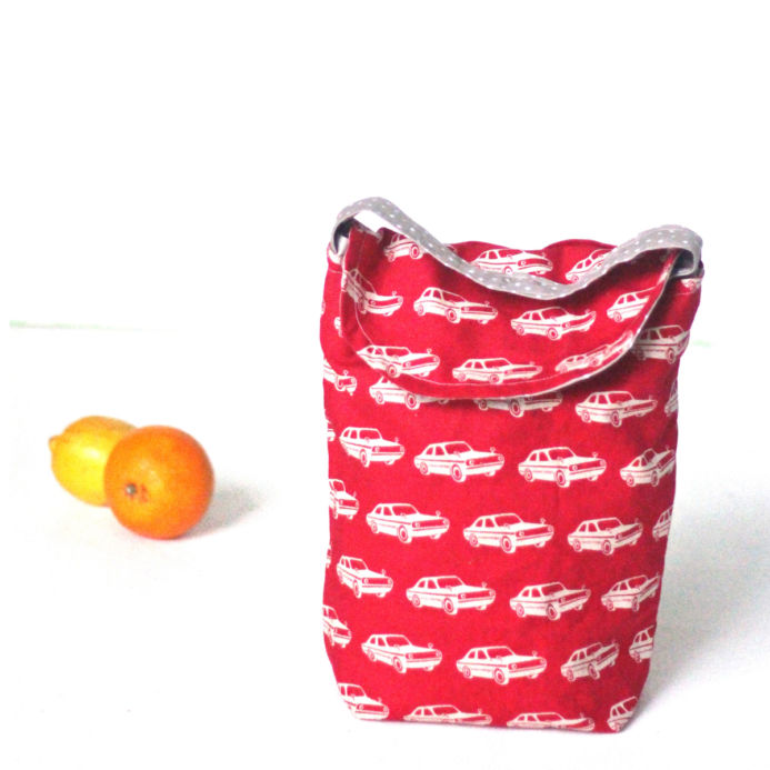 Easy to sew washable reusable lunch bag from Dear Handmade Life