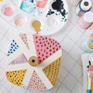 DIY Painted Geometric Wooden Box