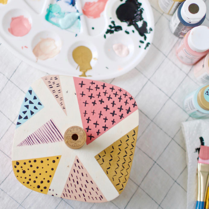 DIY Geometric Painted Wooden Box from Dear Handmade Life