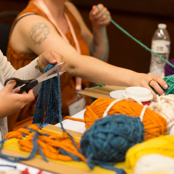 Hands of a maker at Craftcation Conference from Dear Handmade Life