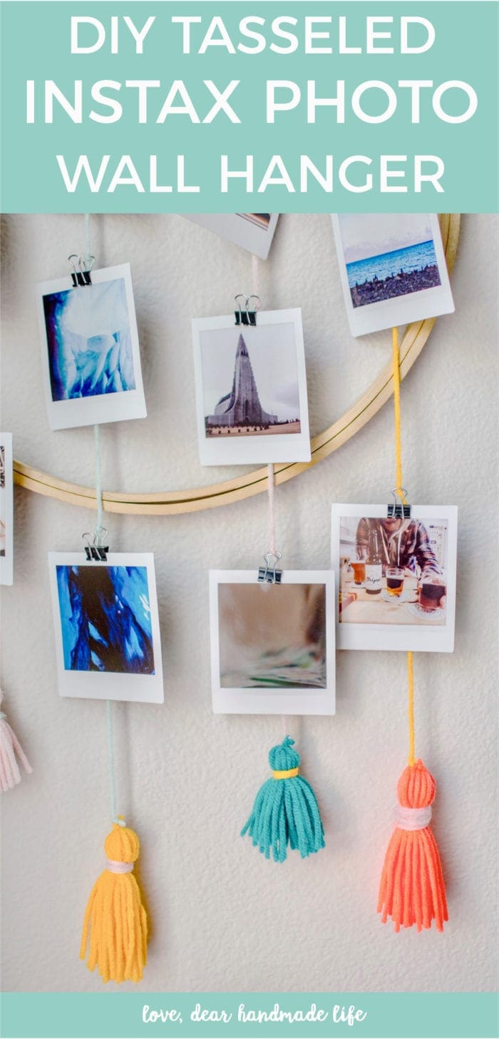 DIY tasseled instax Wall Hanger from Dear Handmade Life