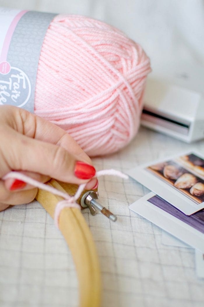 DIY tasseled instax photo Wall Hanger from Dear Handmade Life
