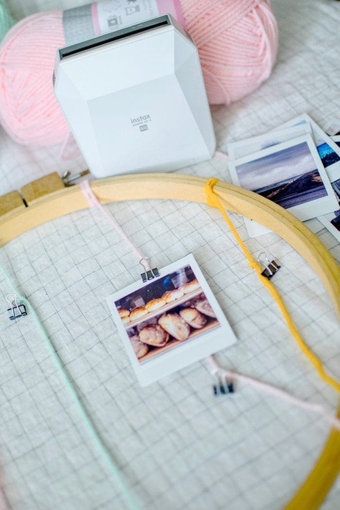 DIY tasseled instax photo Wall Hanger from Dear Handmade Life