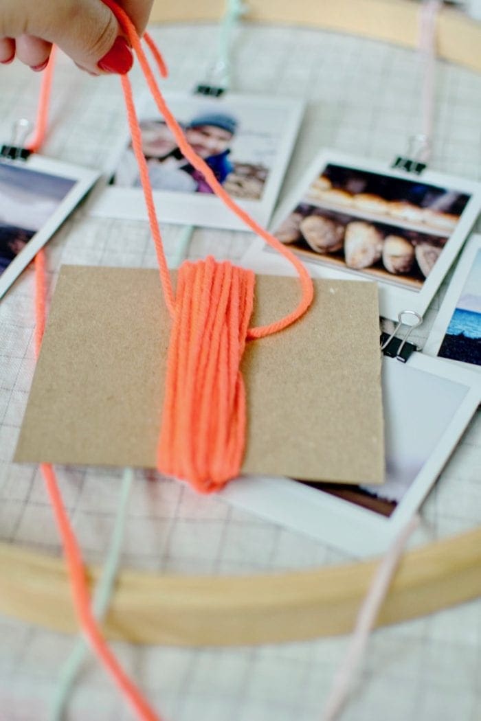 DIY tasseled instax photo Wall Hanger from Dear Handmade Life