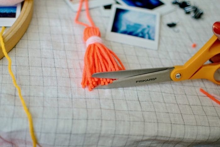 DIY tasseled instax photo Wall Hanger from Dear Handmade Life