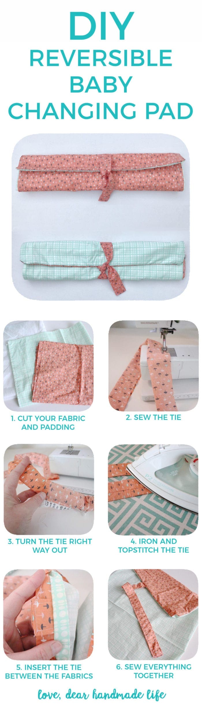 DIY Reversible Baby Changing Pad from Dear Handmade Life
