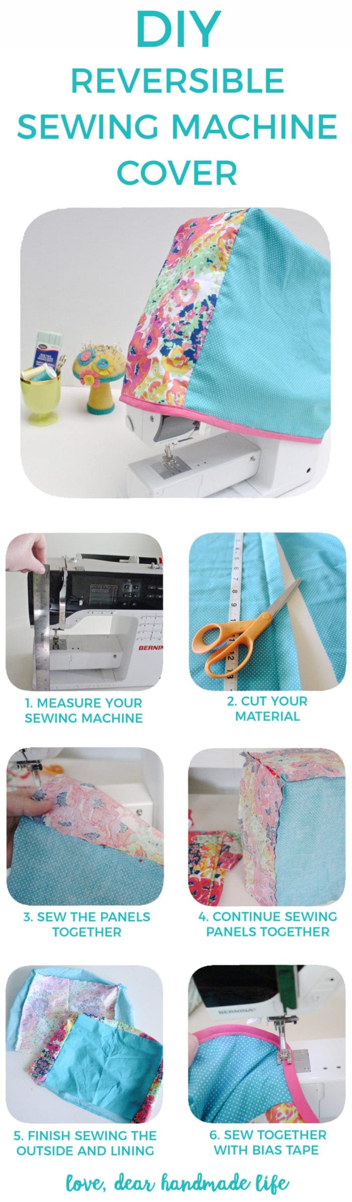 DIY Reversible Sewing Machine Cover from Dear Handmade Life