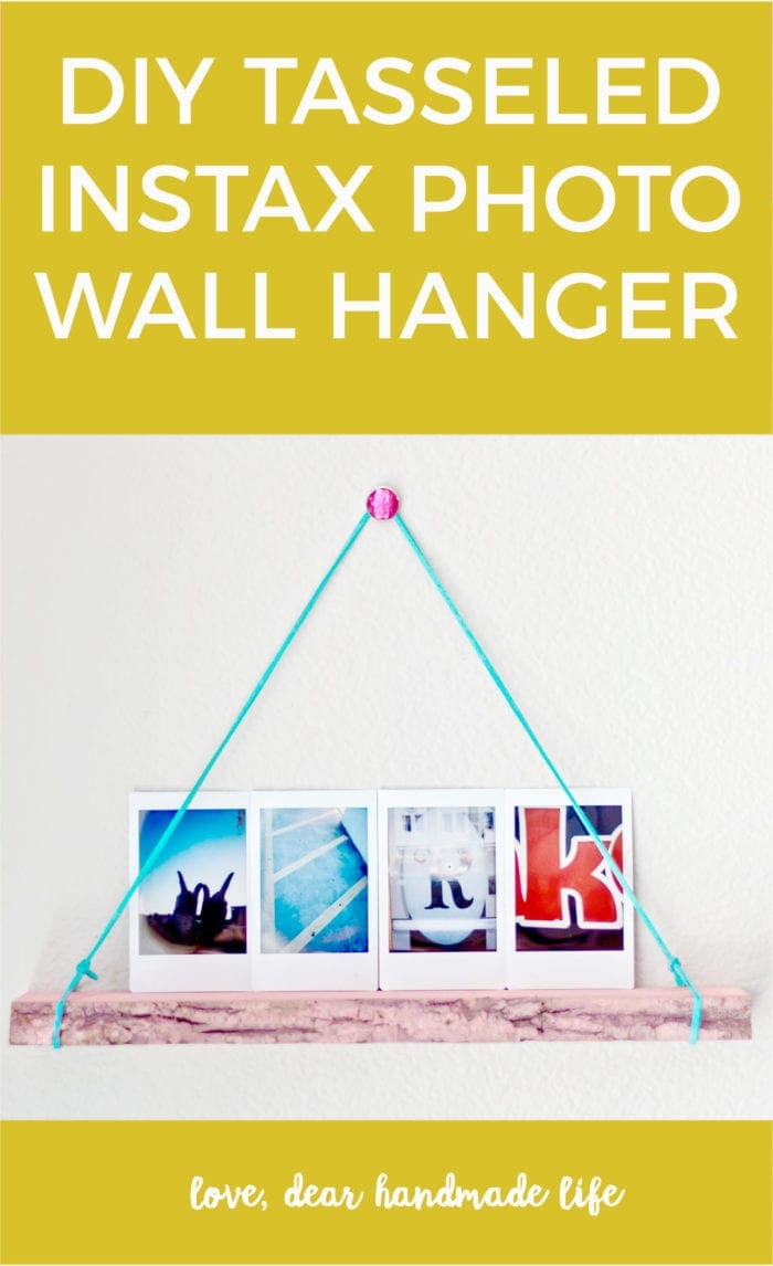 DIY Instax word of the year wall plaque from Dear Handmade Life