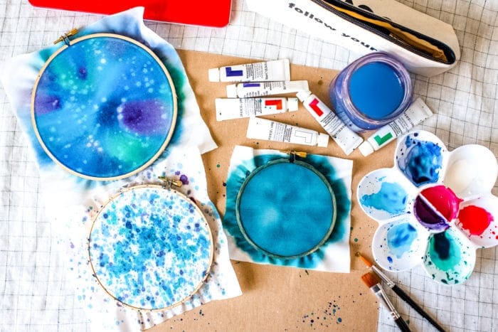 DIY Galaxy Hoop Art from Dear Handmade Life