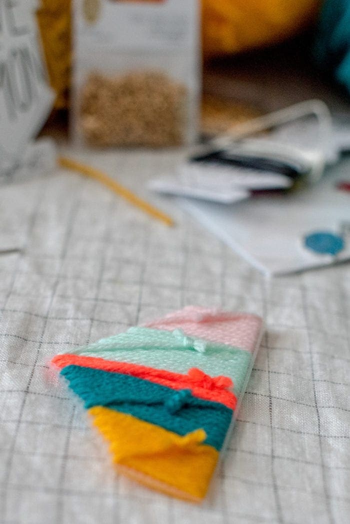 DIY plastic canvas yarn statement necklace Dear Handmade Life