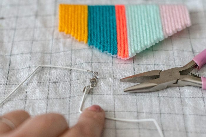 DIY plastic canvas yarn statement necklace Dear Handmade Life