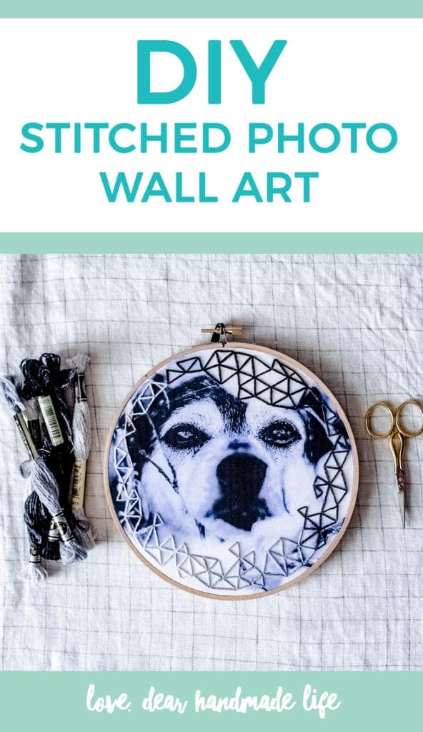 DIY stitched photo wall art Dear Handmade Life
