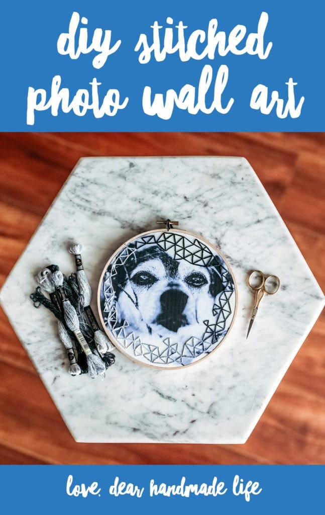 DIY stitched photo wall art Dear Handmade Life