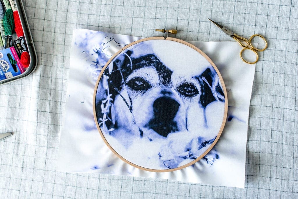 DIY stitched photo wall art Dear Handmade Life