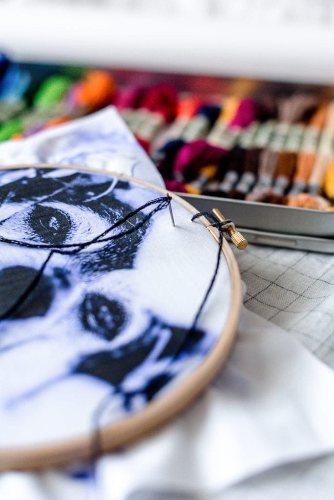 DIY stitched photo wall art Dear Handmade Life