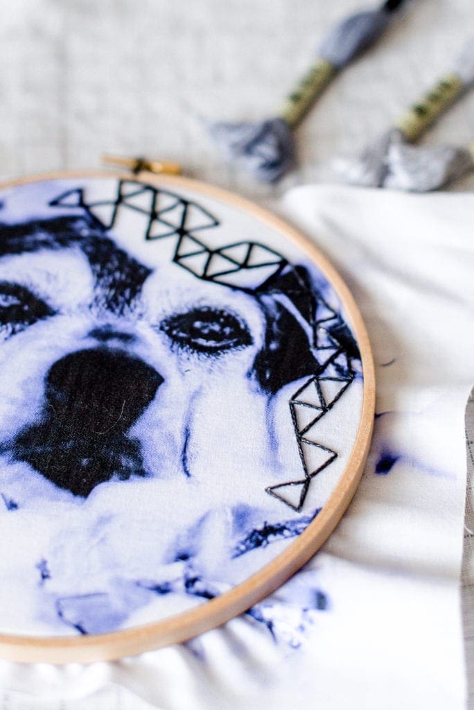 DIY stitched photo wall art Dear Handmade Life