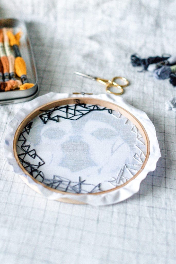 DIY stitched photo wall art Dear Handmade Life