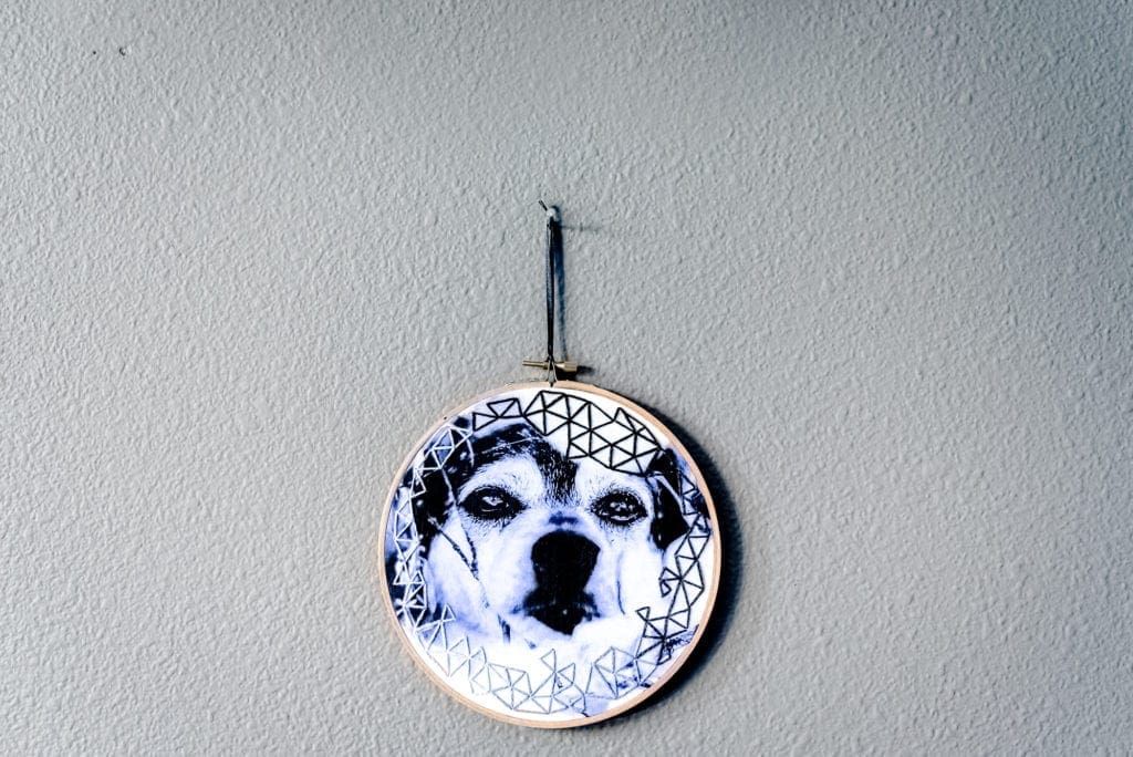 DIY stitched photo wall art Dear Handmade Life