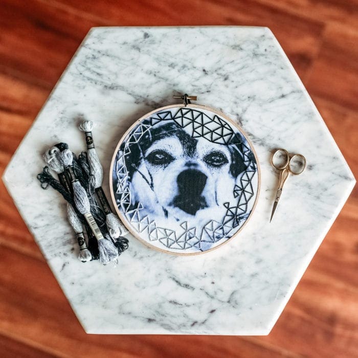 DIY Stitched Photo Wall Art