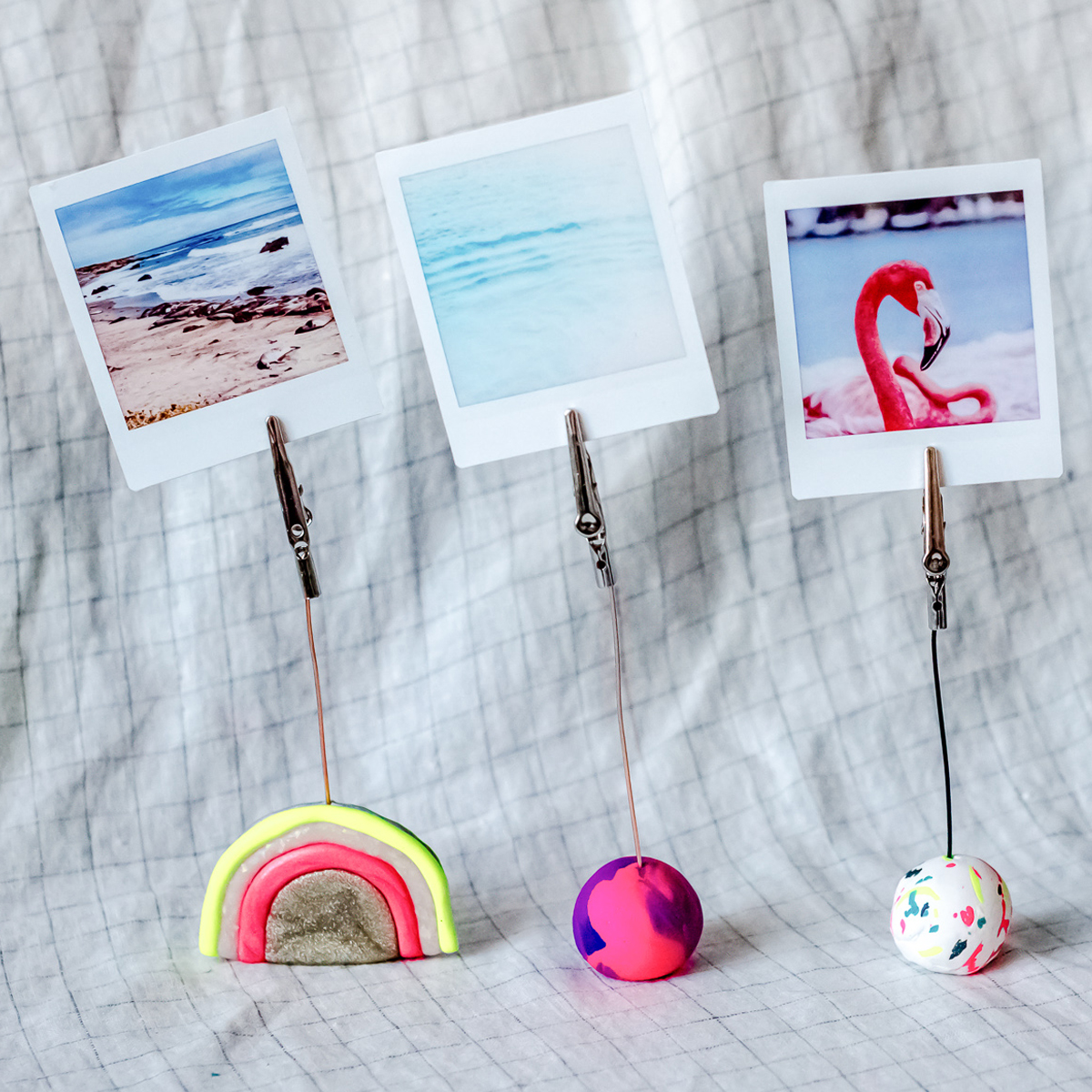 DIY polymer clay Instax photo holders