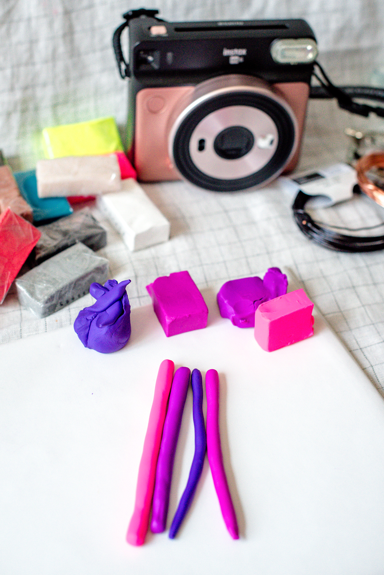 DIY polymer clay Instax photo holders