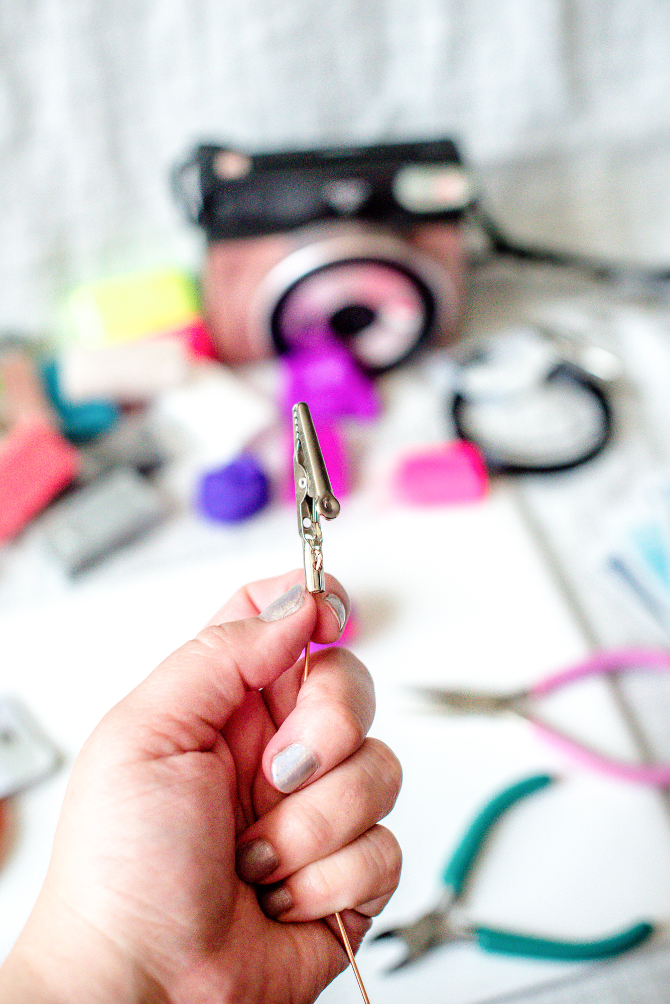 DIY polymer clay Instax photo holders