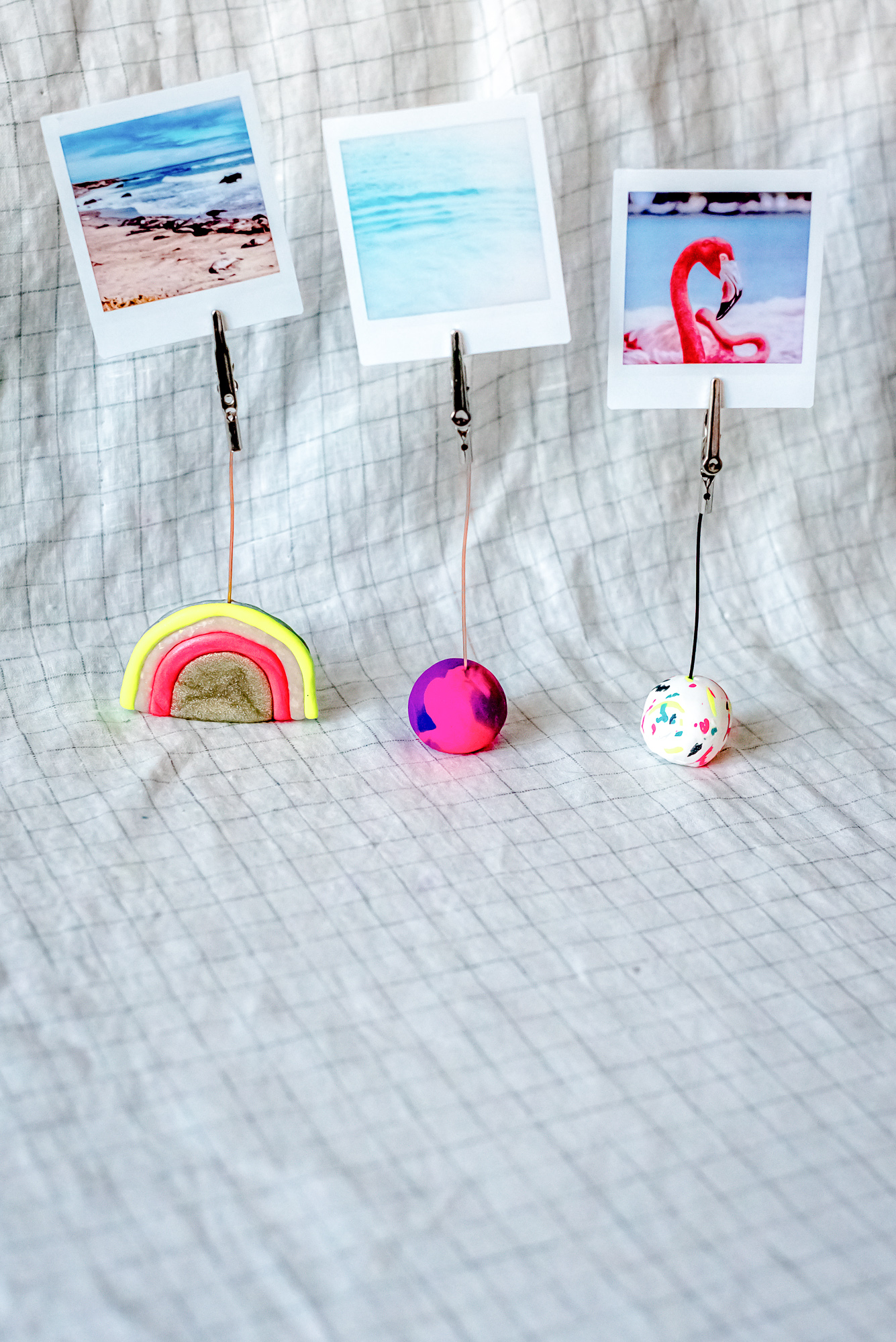 DIY polymer clay Instax photo holders