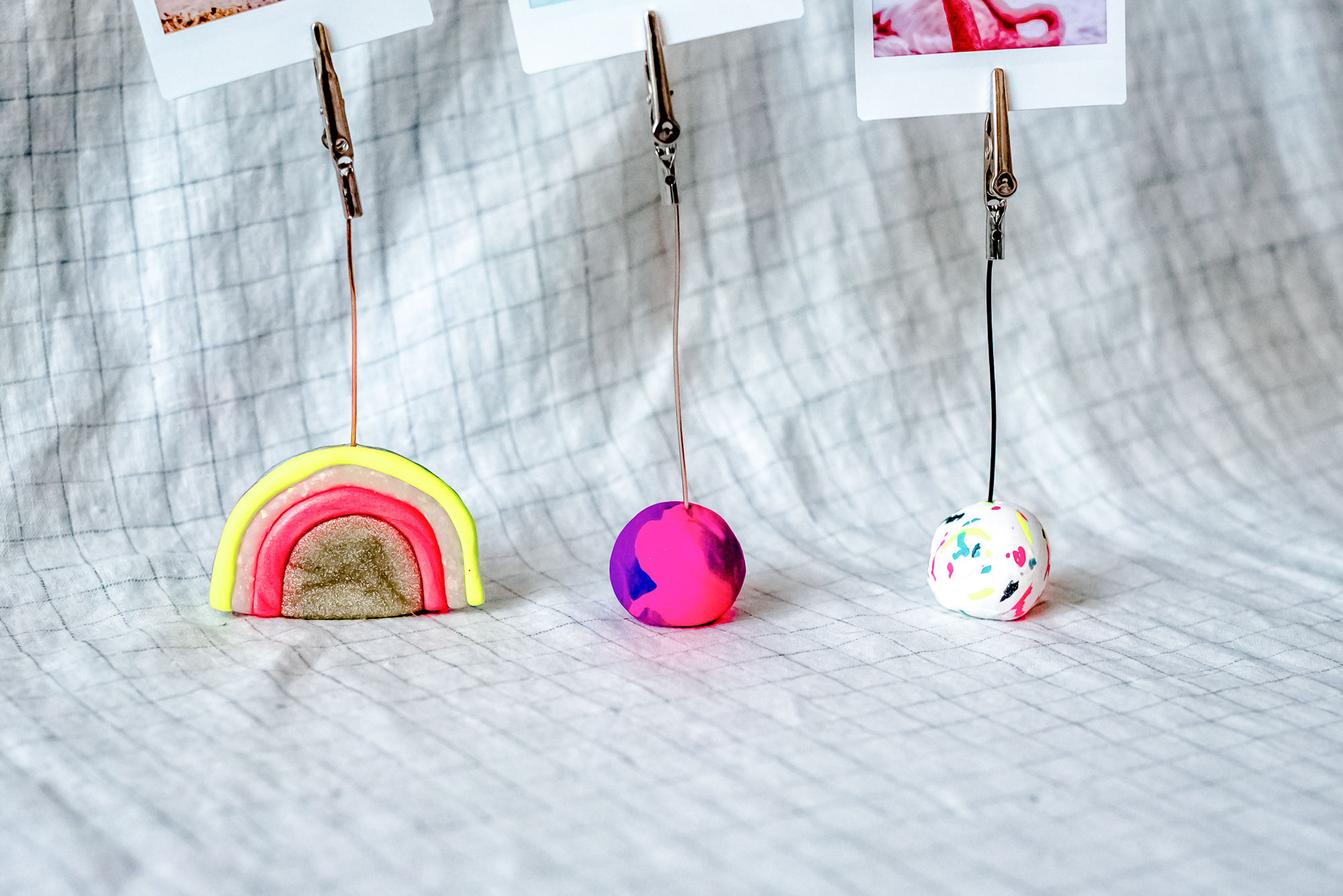 DIY polymer clay Instax photo holders