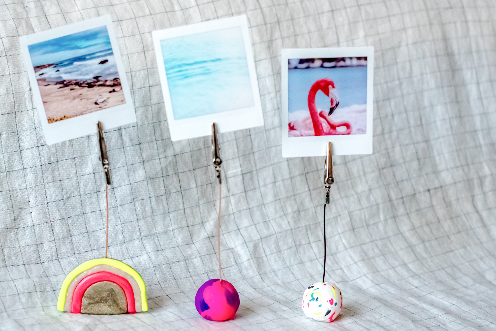 DIY polymer clay Instax photo holders