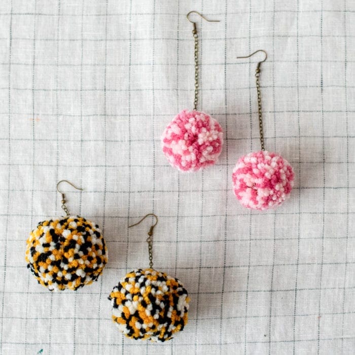 DIY Pom Pom Earrings