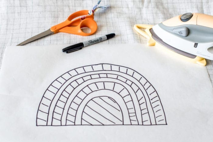 How to make an upcycled applique rainbow sweatshirt from Dear Handmade Life