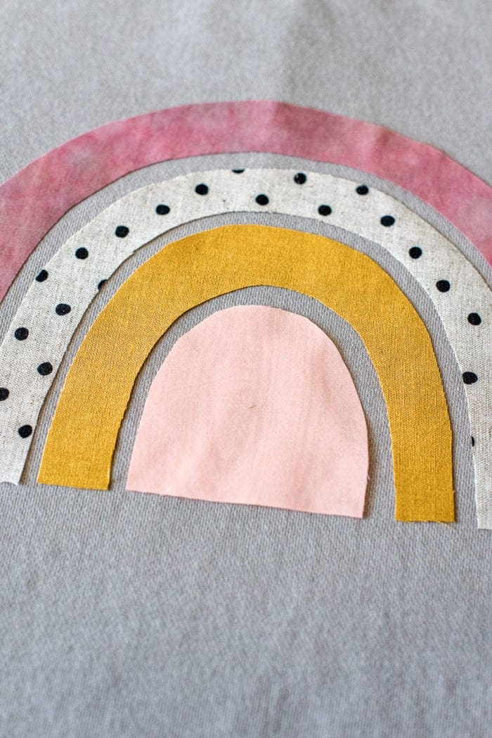 How to make an upcycled applique rainbow sweatshirt from Dear Handmade Life