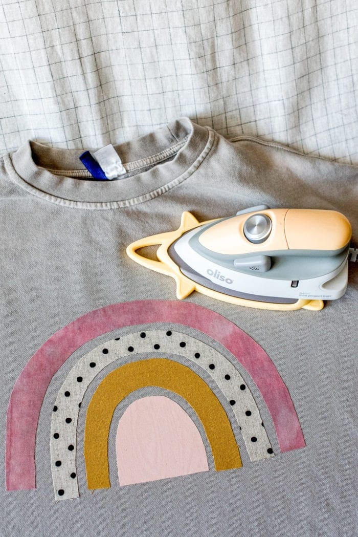 How to make an upcycled applique rainbow sweatshirt from Dear Handmade Life