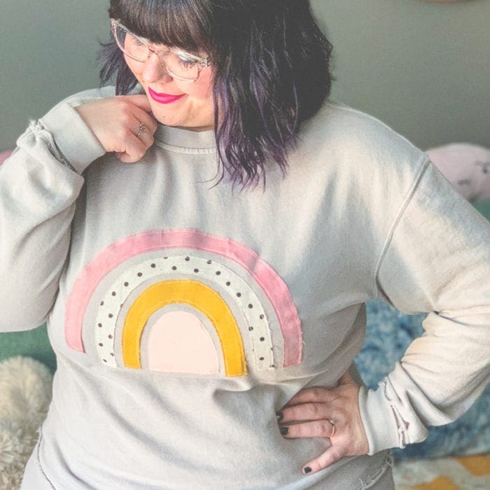 DIY Upcycled Applique Sweatshirt