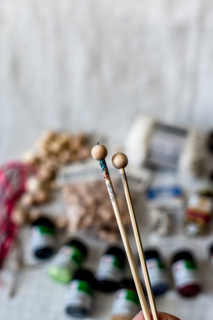 DIY marbled wood bead keychain Dear Handmade Life