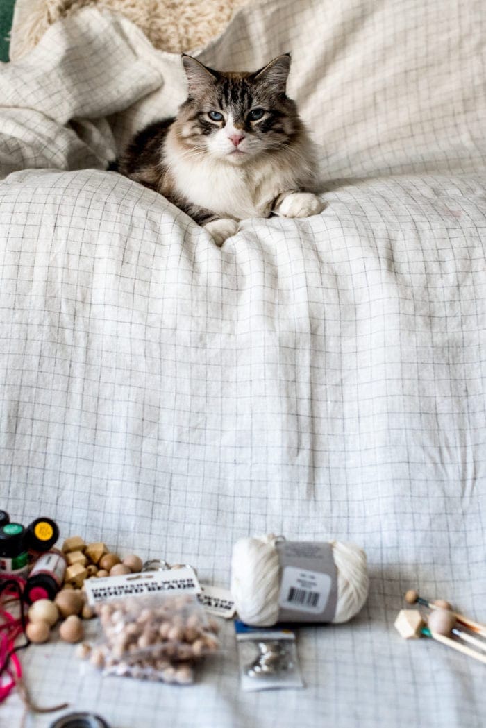 DIY marbled wood bead keychain Dear Handmade Life