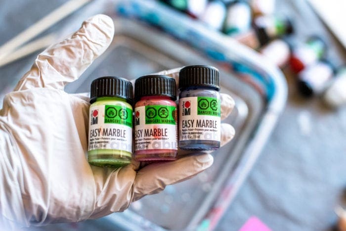 DIY marbled wood bead keychain Dear Handmade Life