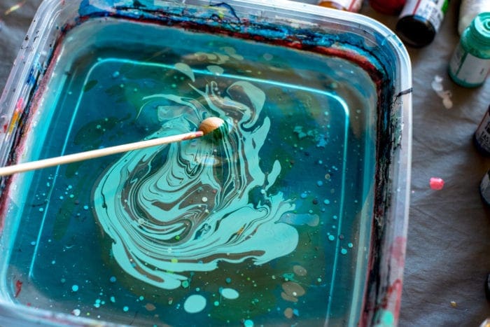 DIY marbled wood bead keychain Dear Handmade Life