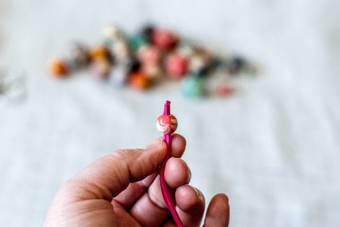 DIY marbled wood bead keychain Dear Handmade Life