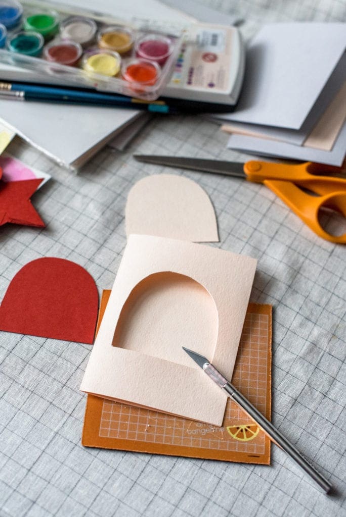 Watercolor Paper Cut-Out Greeting Cards Dear Handmade Life