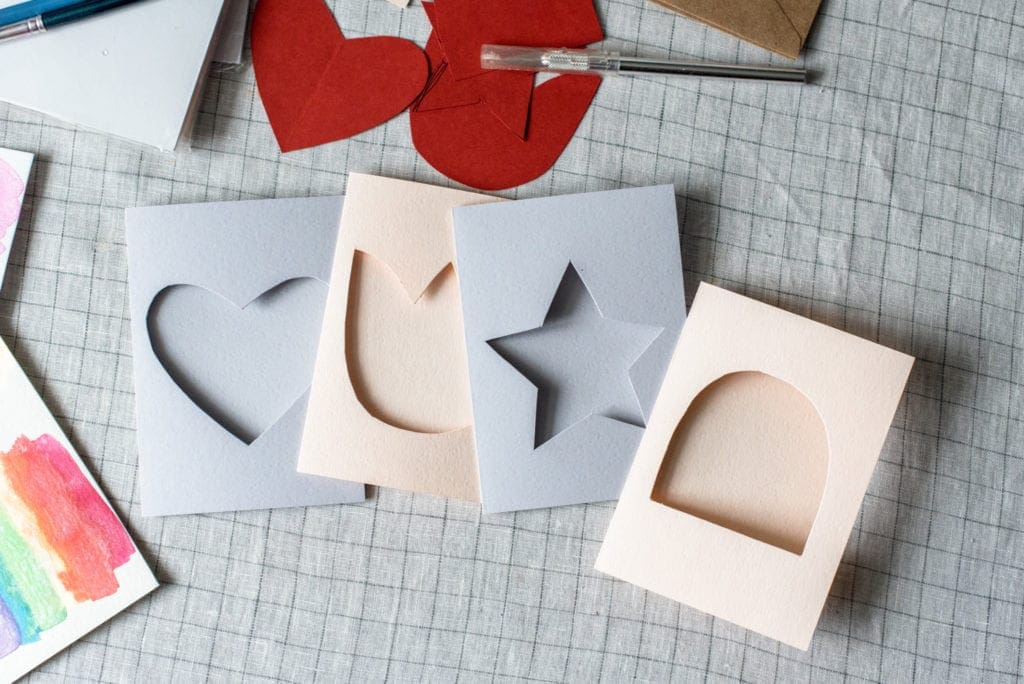 Watercolor Paper Cut-Out Greeting Cards Dear Handmade Life