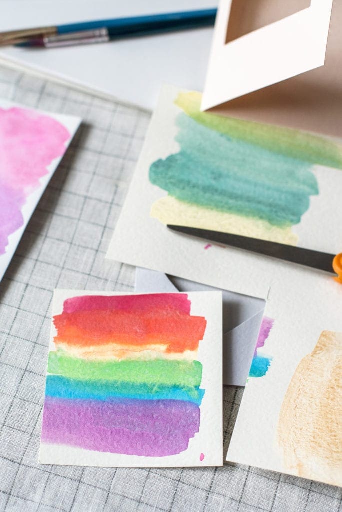 Watercolor Paper Cut-Out Greeting Cards Dear Handmade Life